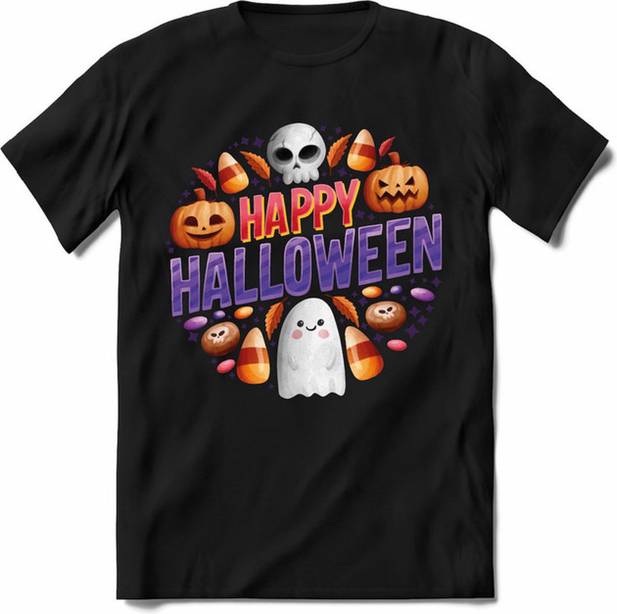 Halloween T-Shirt | Horror  Kleding Heren / Dames | Weerwolf , Monster , Vleermuis en Pompoen  Shirt |